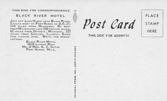 Black River Motel - Old Postcard View (newer photo)